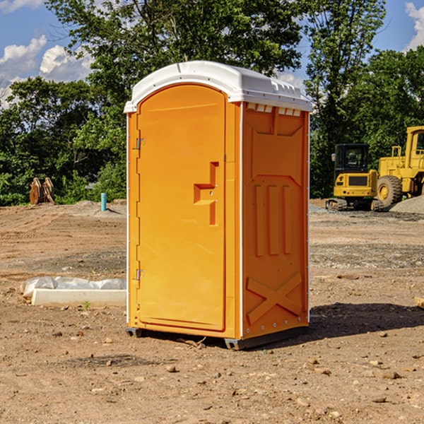 how often are the porta potties cleaned and serviced during a rental period in Pushmataha County